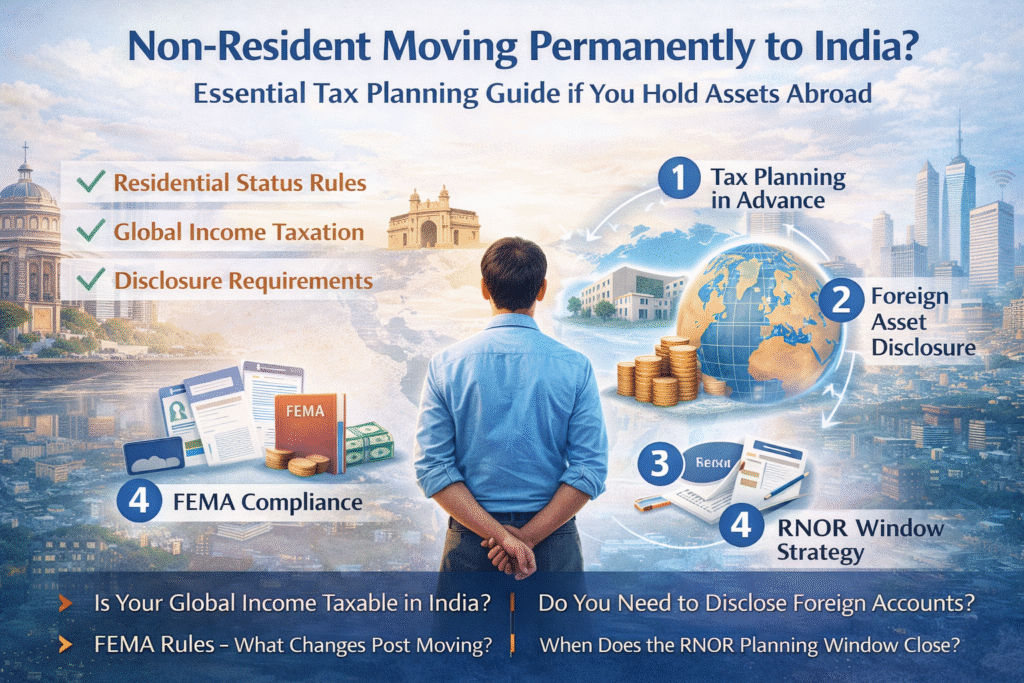 Non-Resident Moving Permanently to India? Tax Planning Guide for NRIs with Foreign Assets